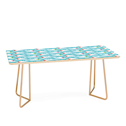 Andi Bird Alligator Love Aqua Coffee Table