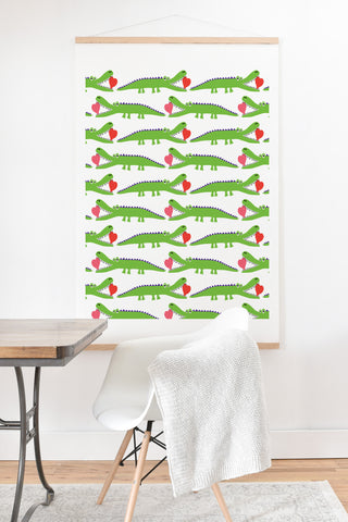Andi Bird Alligator Love Art Print And Hanger
