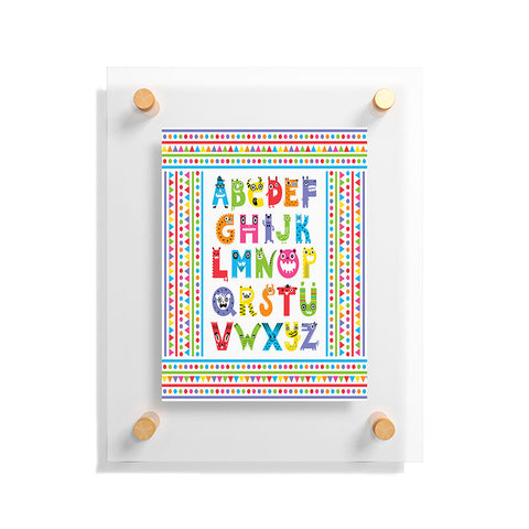Andi Bird Alphabet Monsters Floating Acrylic Print