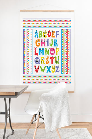 Andi Bird Alphabet Monsters Art Print And Hanger