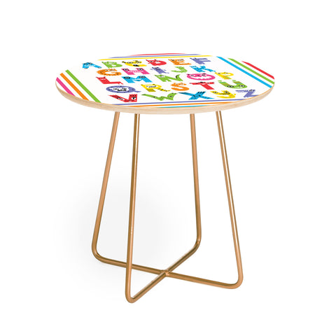 Andi Bird Alphabet Monsters Round Side Table
