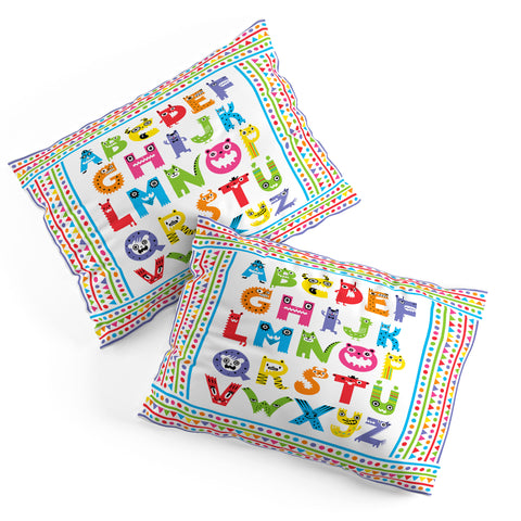 Andi Bird Alphabet Monsters Pillow Shams