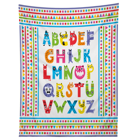 Andi Bird Alphabet Monsters Tapestry