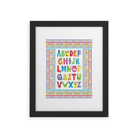Andi Bird Alphabet Monsters Framed Art Print