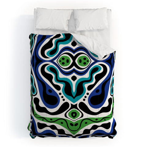 Andi Bird Beat Goes On Blue Comforter