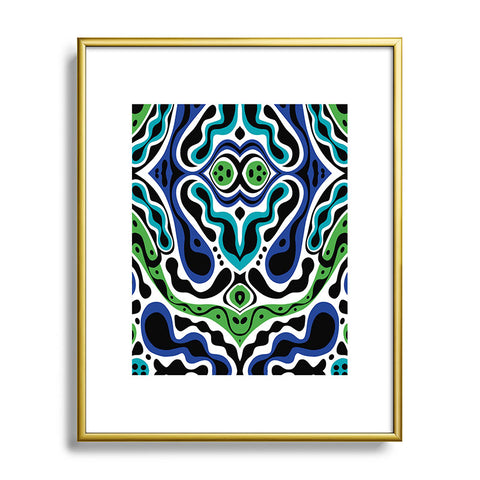 Andi Bird Beat Goes On Blue Metal Framed Art Print