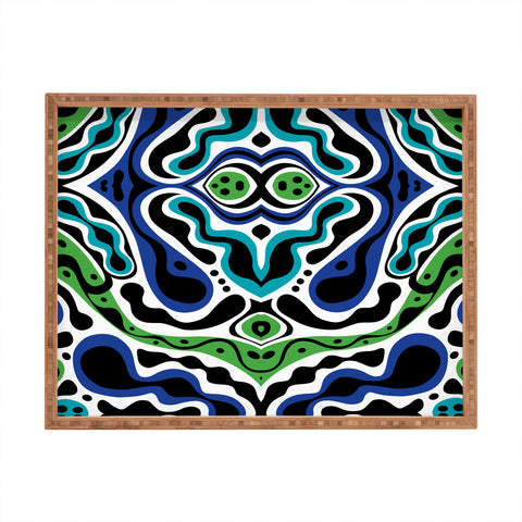 Andi Bird Beat Goes On Blue Rectangular Tray