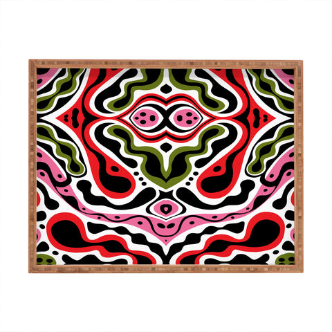 Andi Bird Beat Goes On Red Rectangular Tray