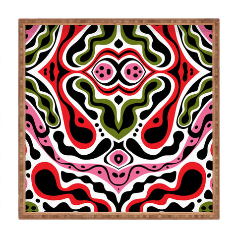 Andi Bird Beat Goes On Red Square Tray