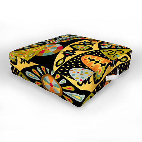 Andi Bird Bohemian Black Outdoor Floor Cushion
