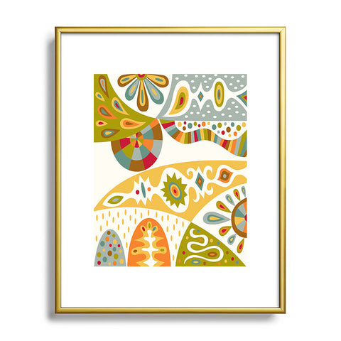 Andi Bird Bohemian Buff Metal Framed Art Print