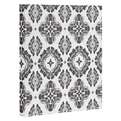 Andi Bird Butterfly Ornamental Beige Art Canvas