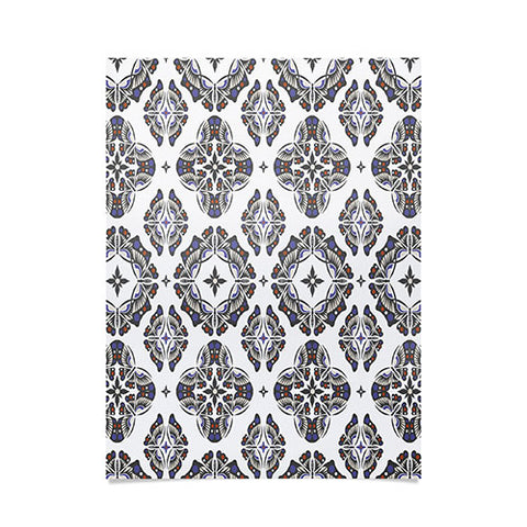 Andi Bird Butterfly Ornamental Beige Poster