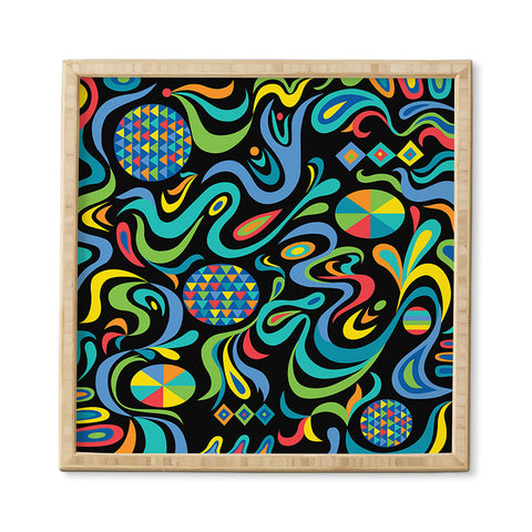 Andi Bird Cartwheel Black Framed Wall Art