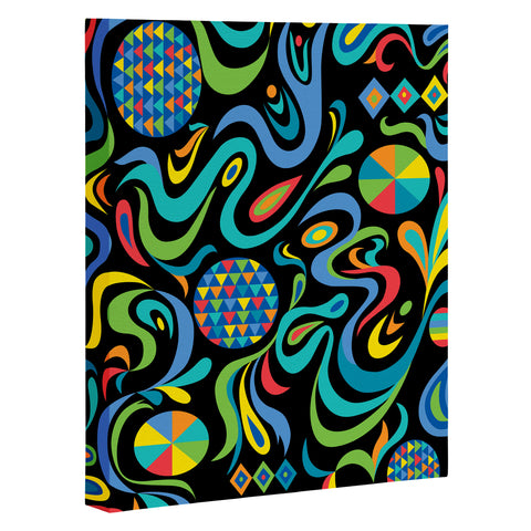 Andi Bird Cartwheel Black Art Canvas