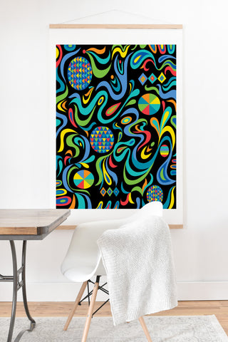 Andi Bird Cartwheel Black Art Print And Hanger