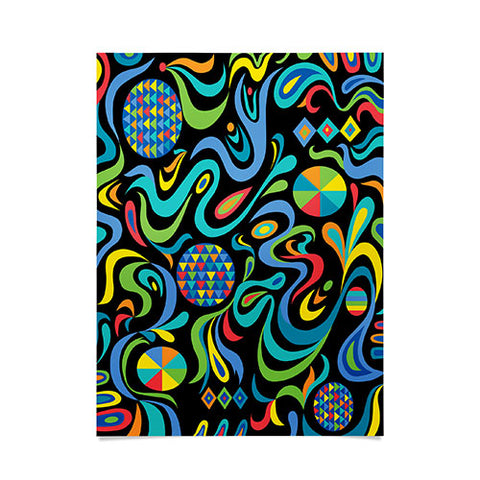 Andi Bird Cartwheel Black Poster