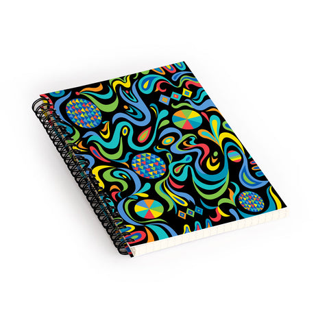 Andi Bird Cartwheel Black Spiral Notebook