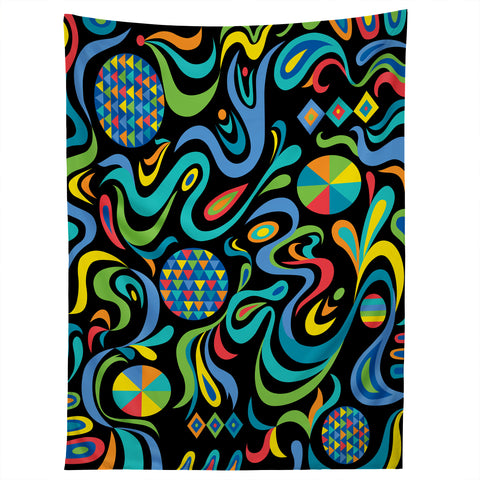 Andi Bird Cartwheel Black Tapestry