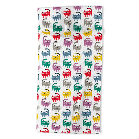 Andi Bird Cat Fun Beach Towel