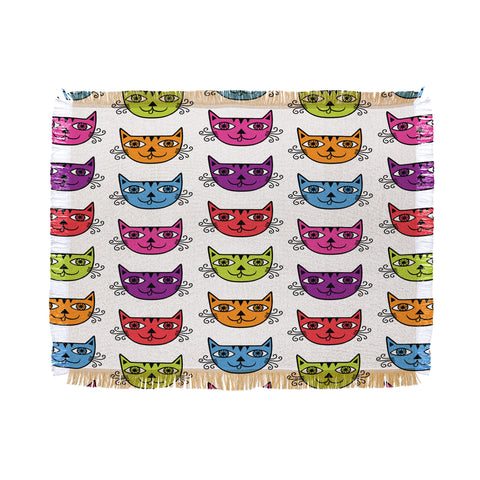 Andi Bird Cat Love Throw Blanket