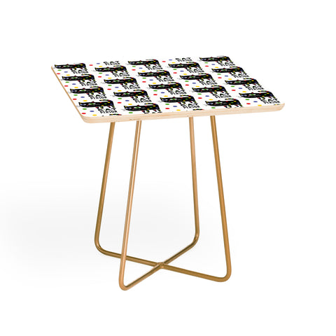 Andi Bird Cat Person Black Side Table