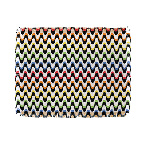 Andi Bird Celebrate Black Throw Blanket