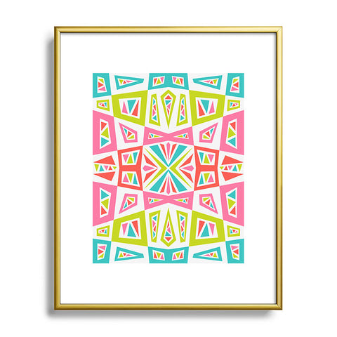 Andi Bird Checkmate Kaleidoscope Metal Framed Art Print