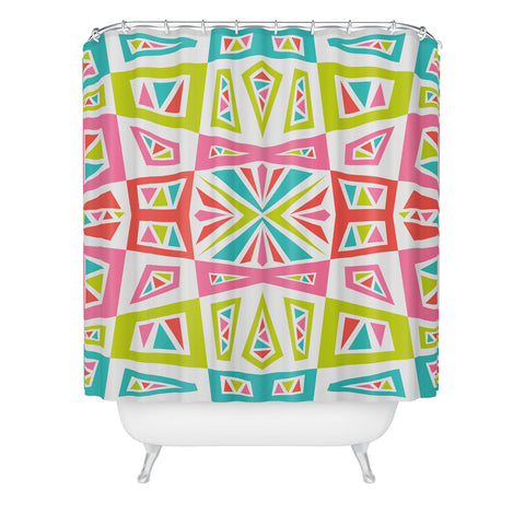 Andi Bird Checkmate Kaleidoscope Shower Curtain