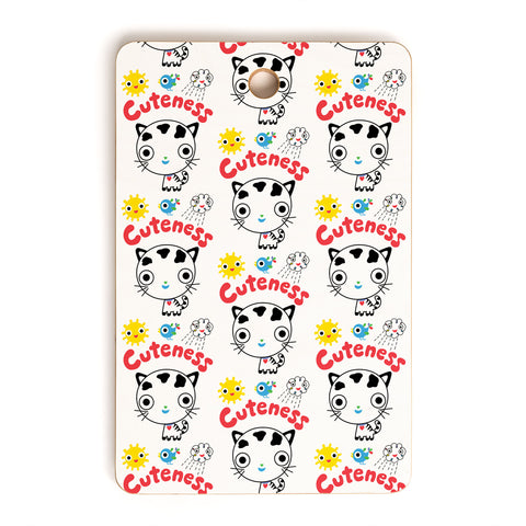 Andi Bird Cuteness Kitten Cutting Board Rectangle