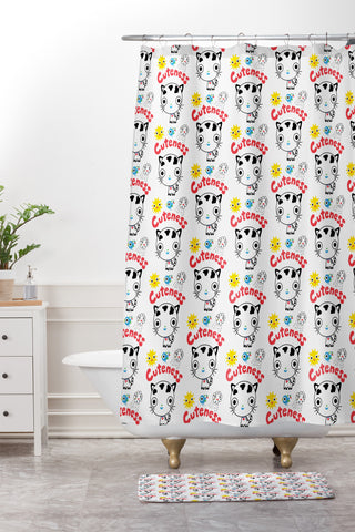 Andi Bird Cuteness Kitten Shower Curtain And Mat