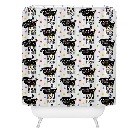 Andi Bird Dog Person Shower Curtain