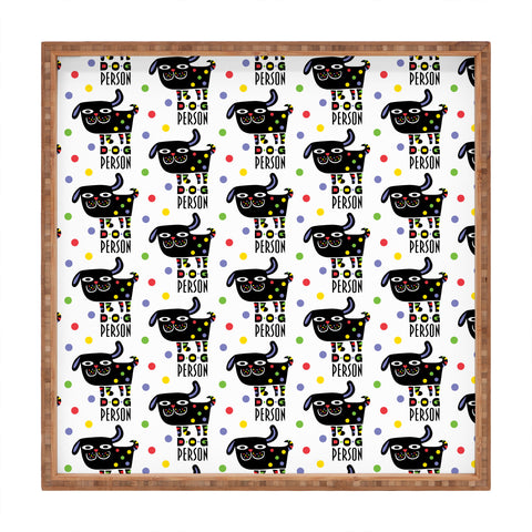 Andi Bird Dog Person Square Tray