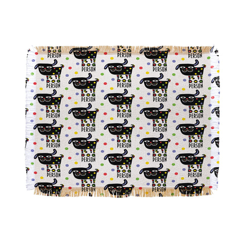 Andi Bird Dog Person Throw Blanket