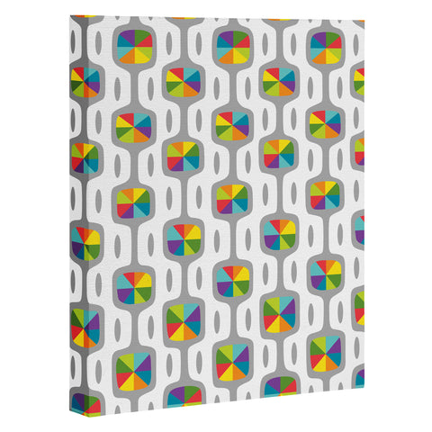 Andi Bird Double Dipper Grey Art Canvas