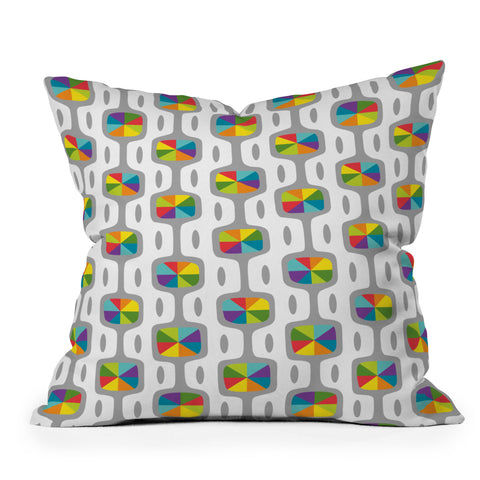 Andi Bird Double Dipper Grey Throw Pillow