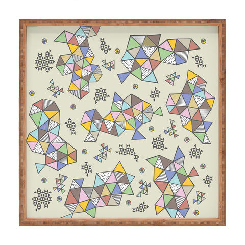 Andi Bird Edgewise Wheat Square Tray