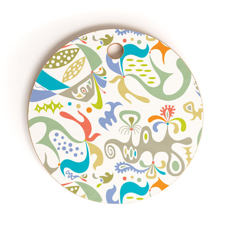 Andi Bird ethics white Cutting Board Round