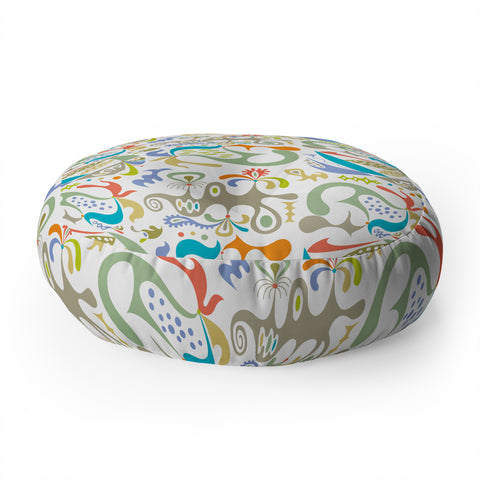 Andi Bird ethics white Floor Pillow Round