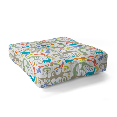 Andi Bird ethics white Floor Pillow Square