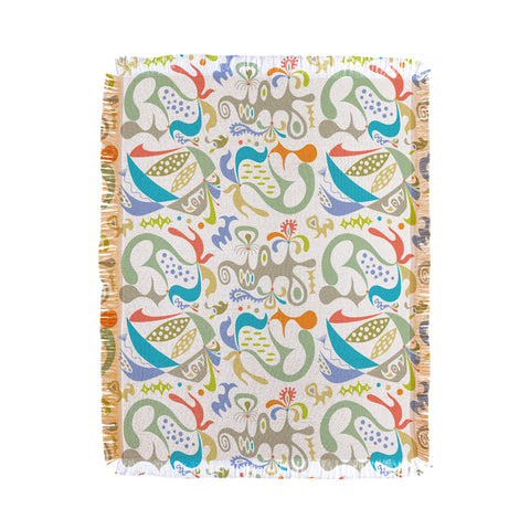Andi Bird ethics white Throw Blanket
