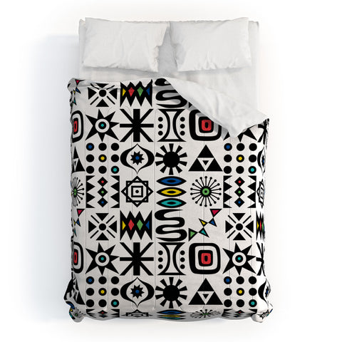 Andi Bird Flash Forward Black Comforter