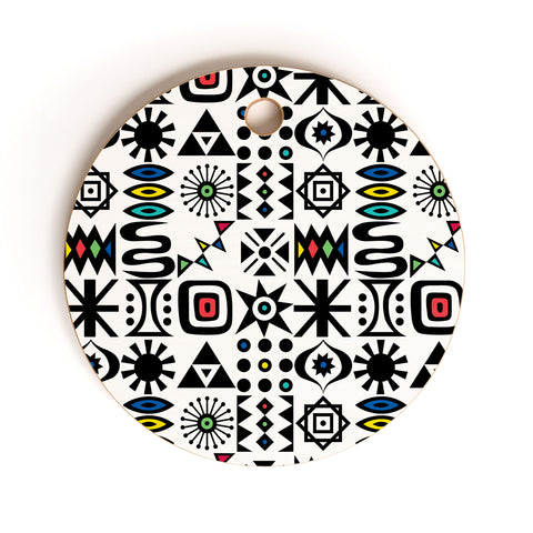 Andi Bird Flash Forward Black Cutting Board Round