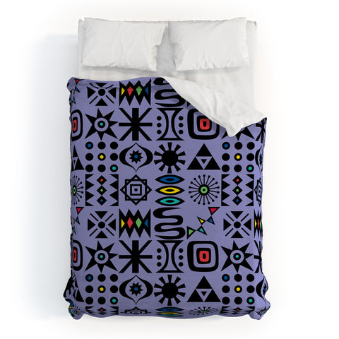 Andi Bird Flash Forward Dusk Duvet Cover