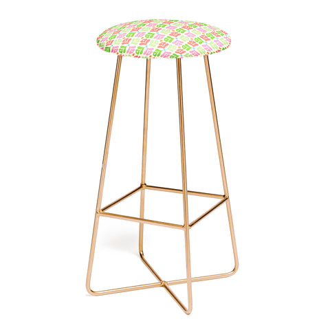 Andi Bird flower candy pink Bar Stool