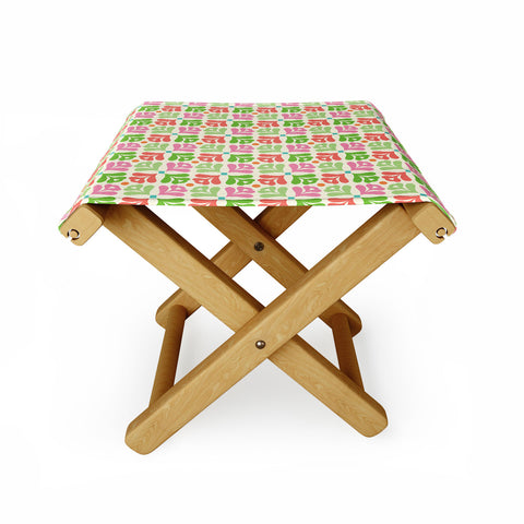 Andi Bird flower candy pink Folding Stool