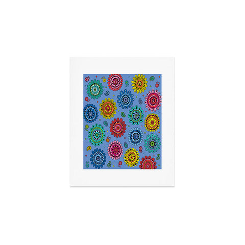 Andi Bird Flowers Of Desire Blue Art Print