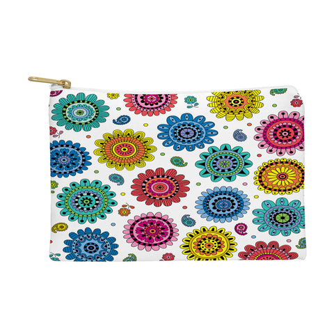 Andi Bird Flowers Of Desire White Pouch