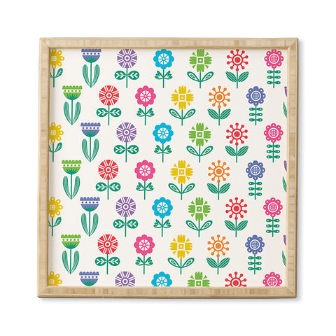 Andi Bird Garden Flowers Framed Wall Art