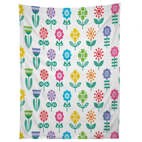 Andi Bird Garden Flowers Tapestry